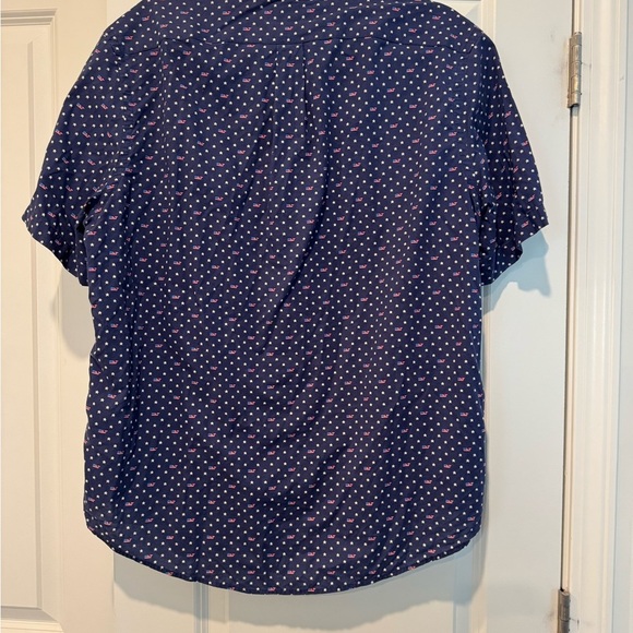 Vineyard Vines Slim Fit Murray Shirt Red White & Blue Flag Size Large - Picture 2 of 5